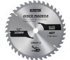 DMA412 – DISCO MADERA 12”x40T